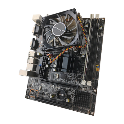 PCWINMAX مجموعة اللوحة الأم الأصلية لسطح المكتب G41 LGA775 مع ذاكرة وصول عشوائي (RAM) DDR3 سعة 4 جيجابايت ومعالج E5 ومروحة