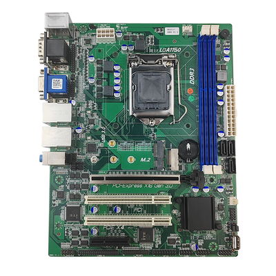 لوحة أم PCWINMAX GB85 LGA1150 DDR3 مع منافذ COM مزدوجة وفتحات توسعة PCI و M.2 و Gigabit LAN لجهاز الكمبيوتر الصناعي